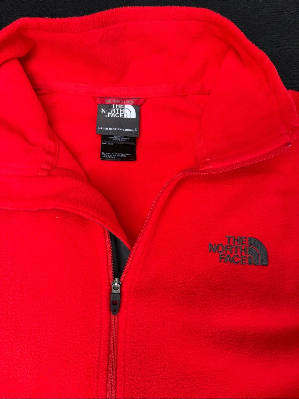 The North Face Bright Red Quarter-Zip Fleece Jacket
